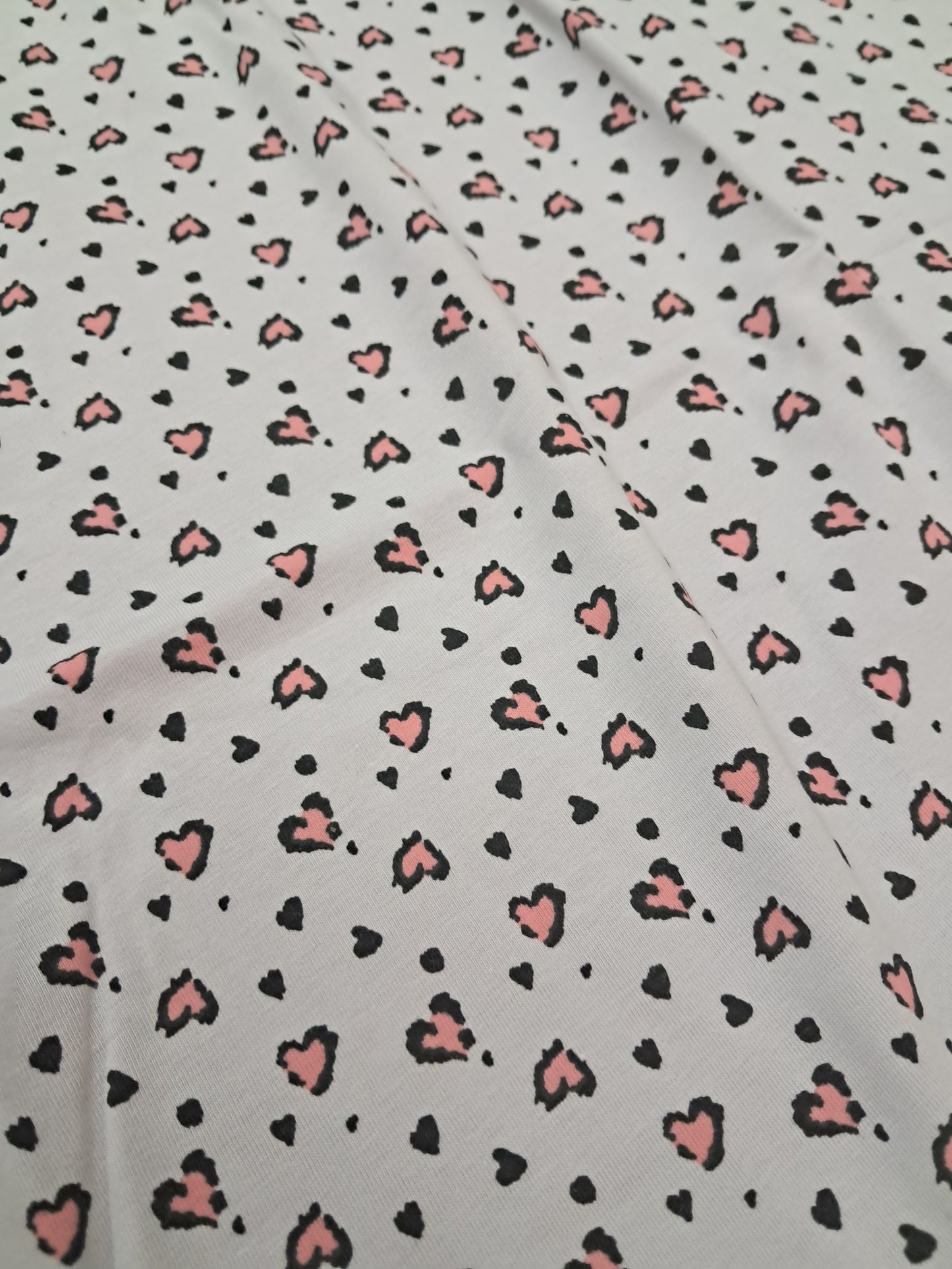 Cotton Frocks | Pink hearts in light purple lavender