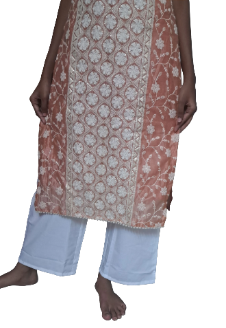Women's Plain Poplin Palazzo Pants | White color