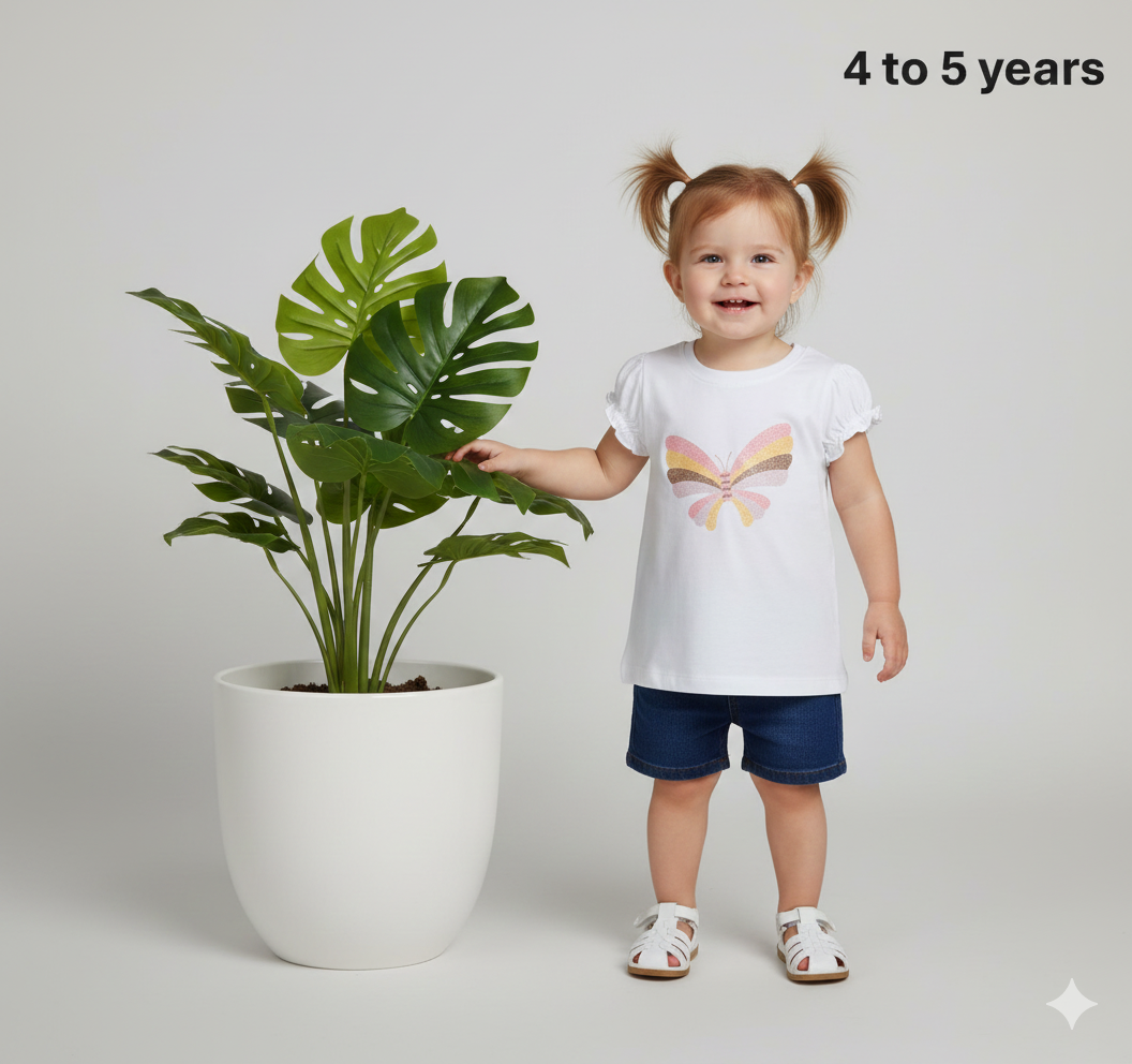 Girls Premium T-shirt | Butterfly Printed T-Shirt