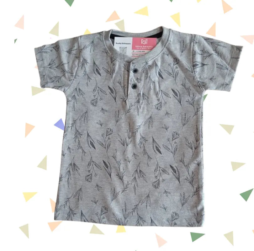 Baby T-Shirt | Black small flowers