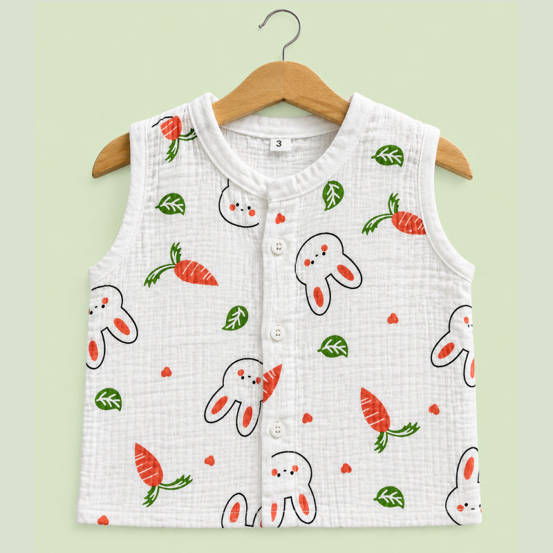 Baby Muslin T-Shirt | Button jabla rabbit