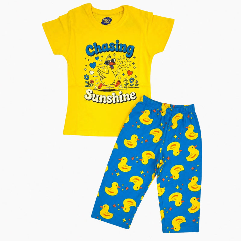 Premium Girls Capri Set | Chasing sunshine