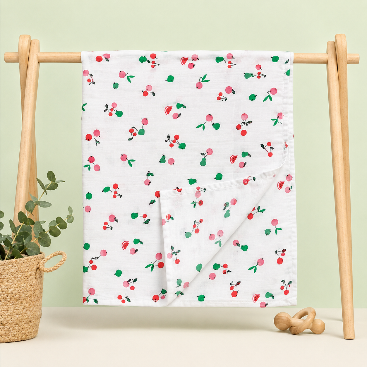 Muslin Swaddle | Cherry print