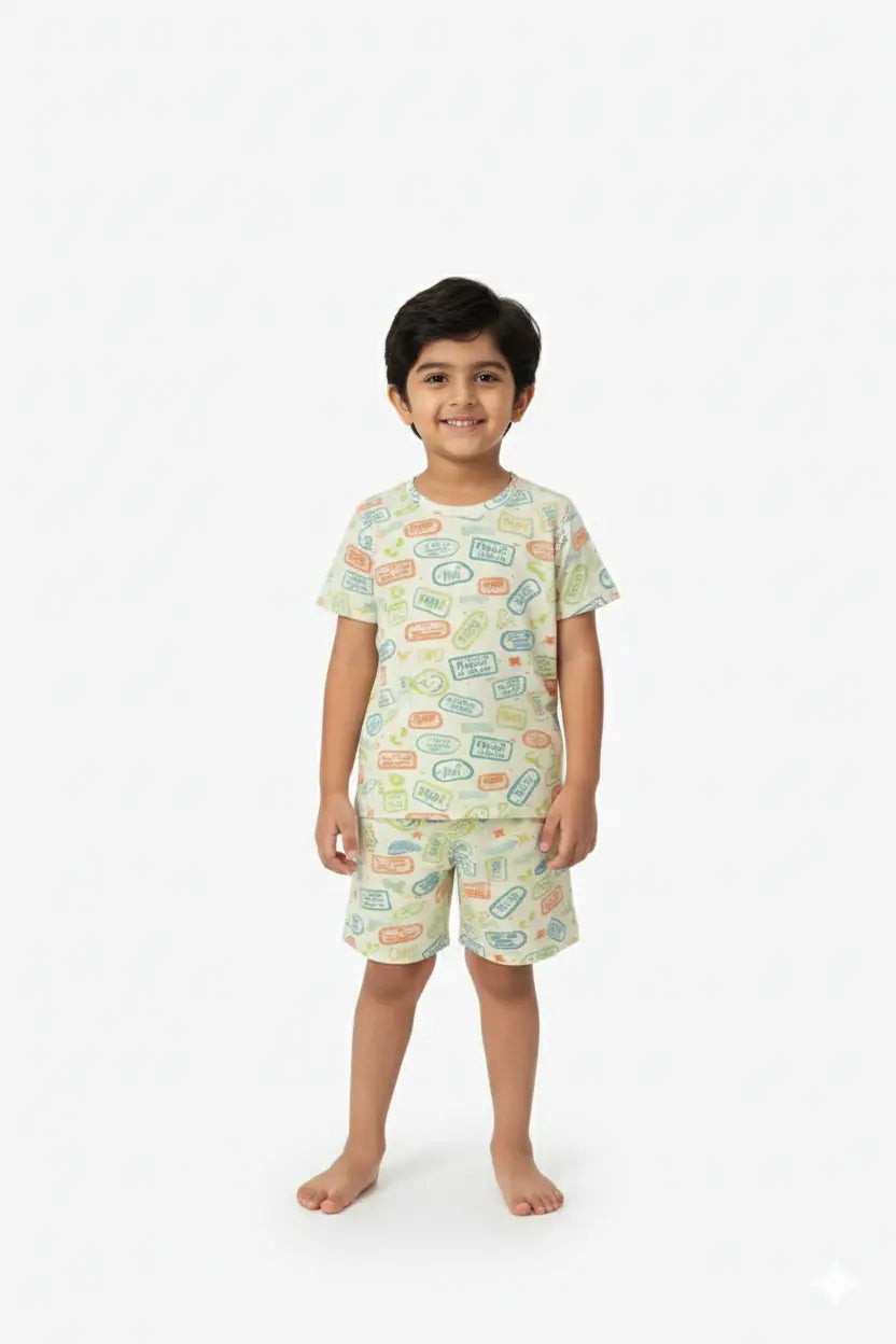 T-shirt with shorts | Co-ord Sets| Paris print