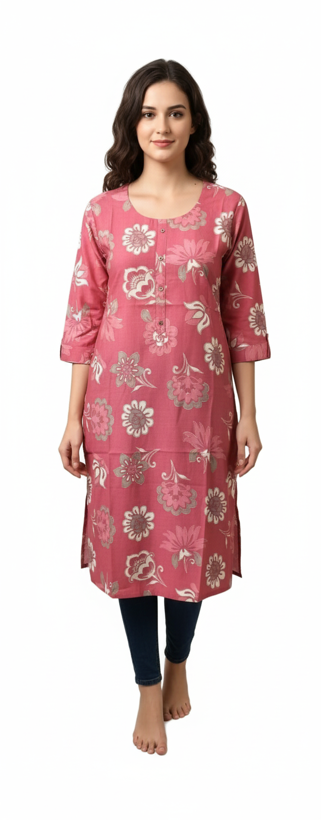 Women Kurti | Flowers print Only Kurti
