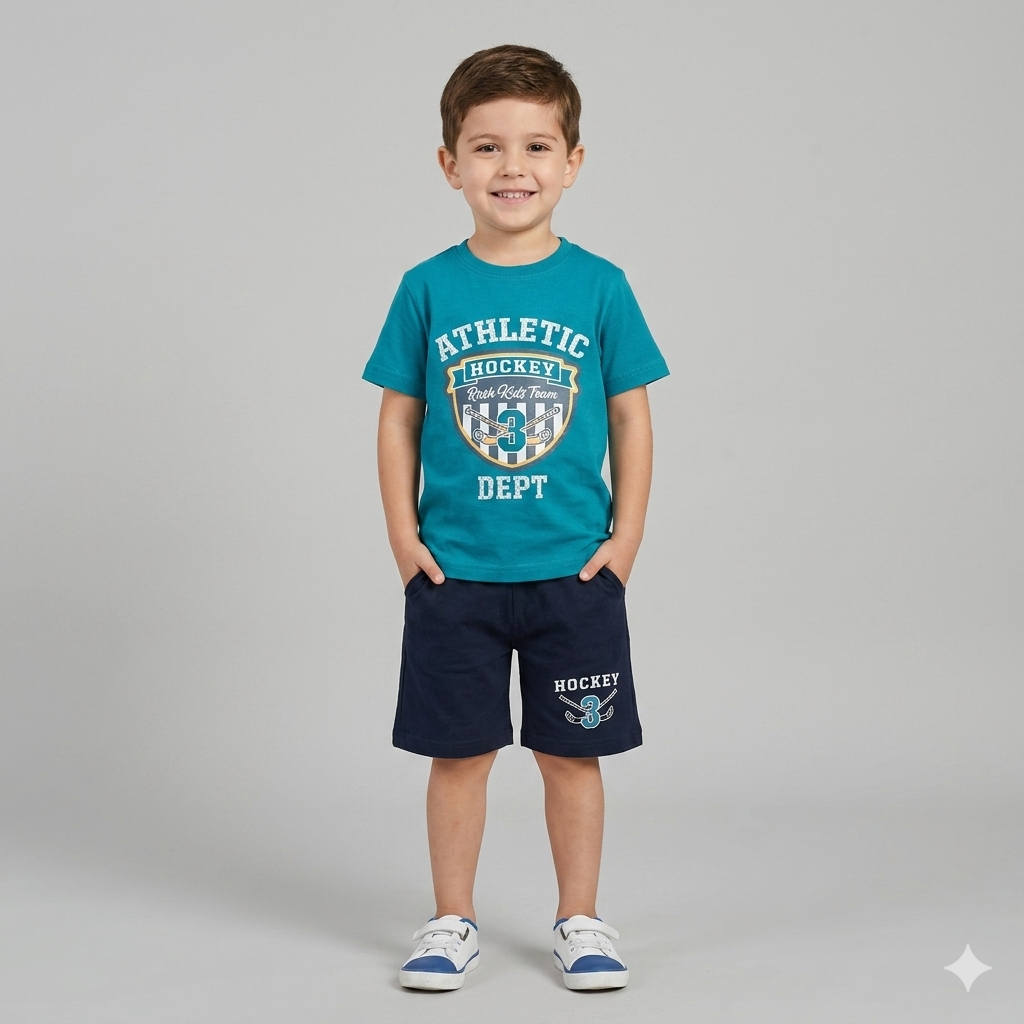 Premium | T-shirt with Shorts sets| BSET | Athletic print