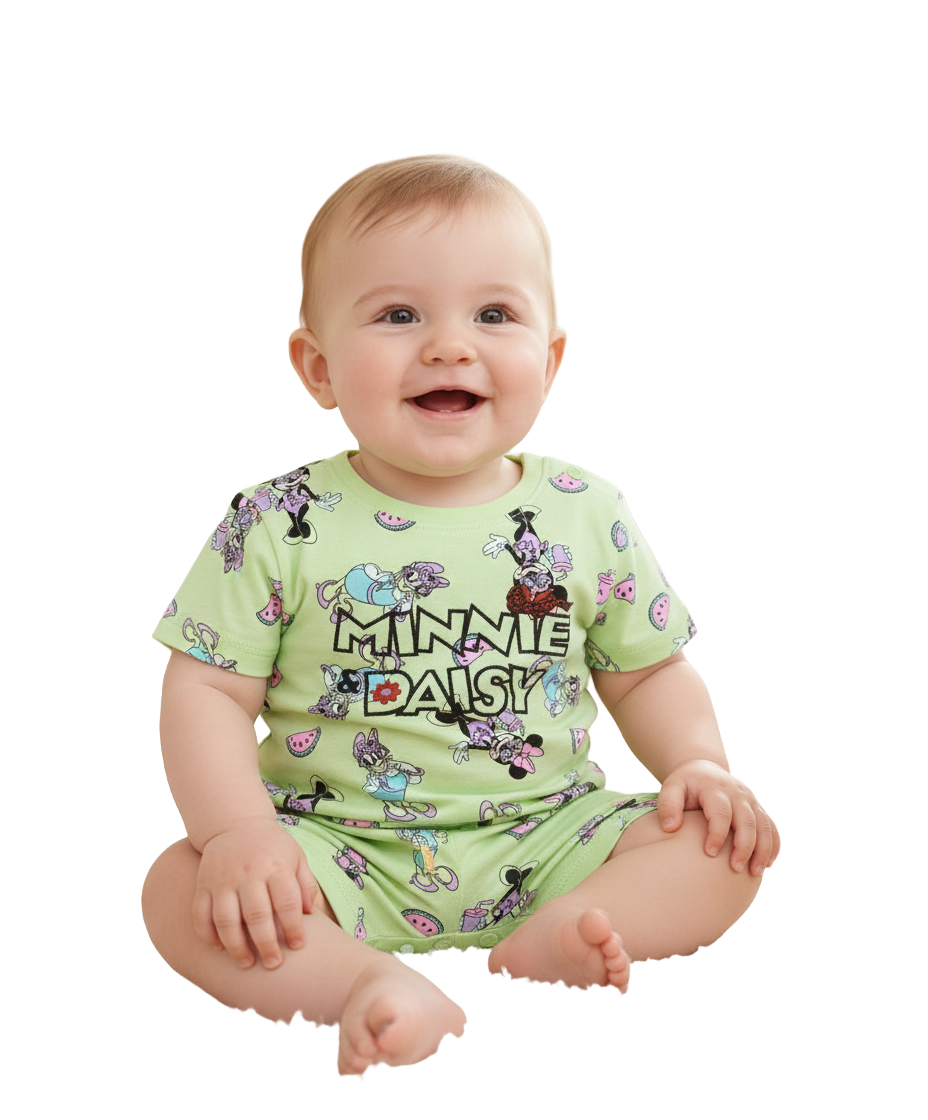 Baby girl Set | Minnie Daisy | Light Pista green