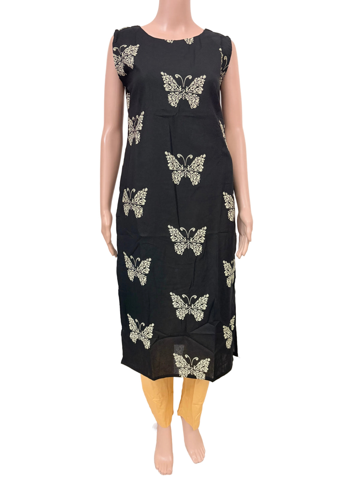 Women Kurti| Black with Butterfly print| Only Kurti