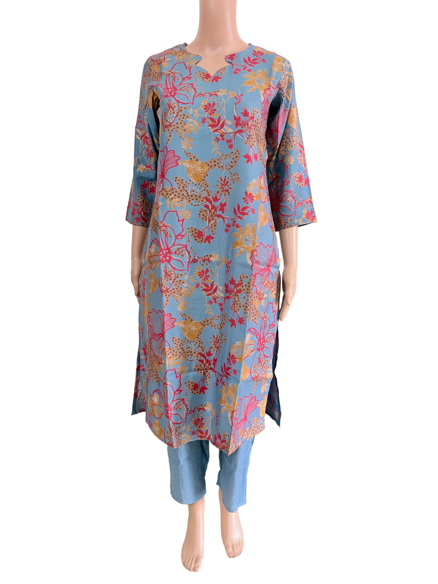 Women kurti with pant |Vatican set Blue grey | B4001