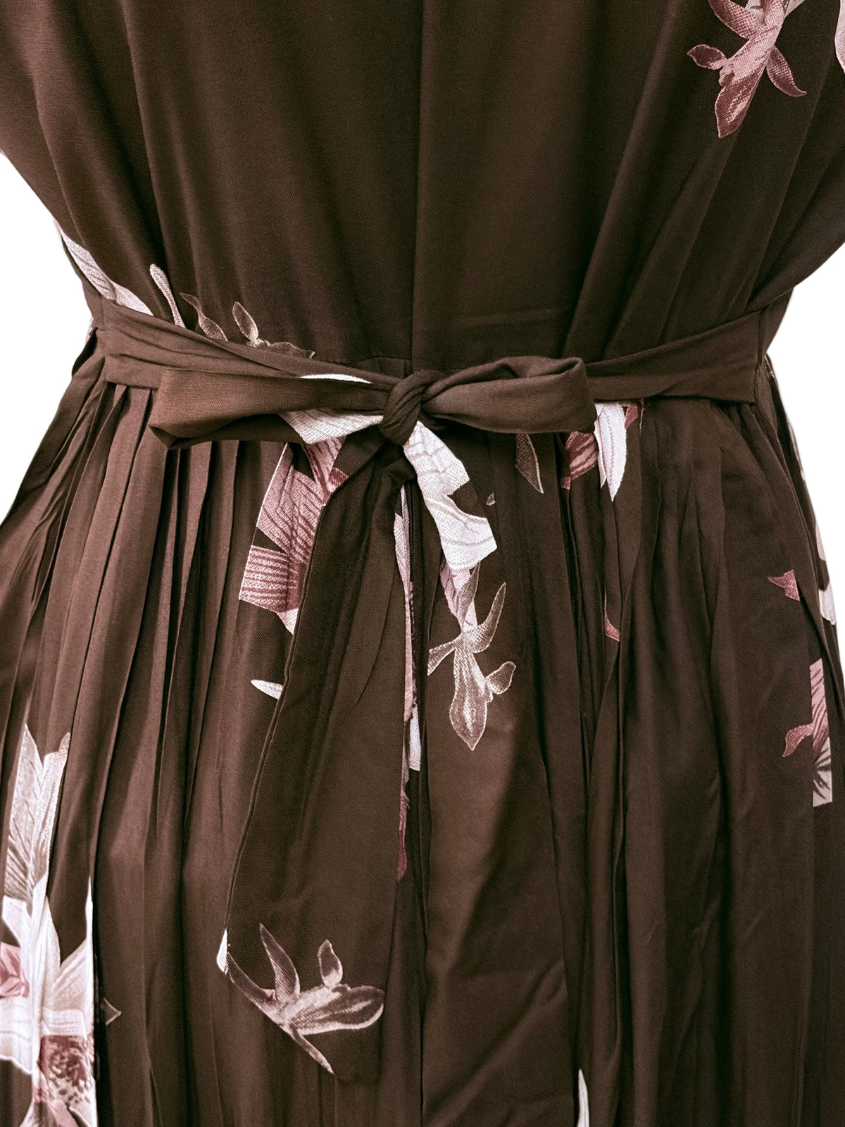 Maxi Frock | Rayon Fabric| Brown Flower patterns | B4004