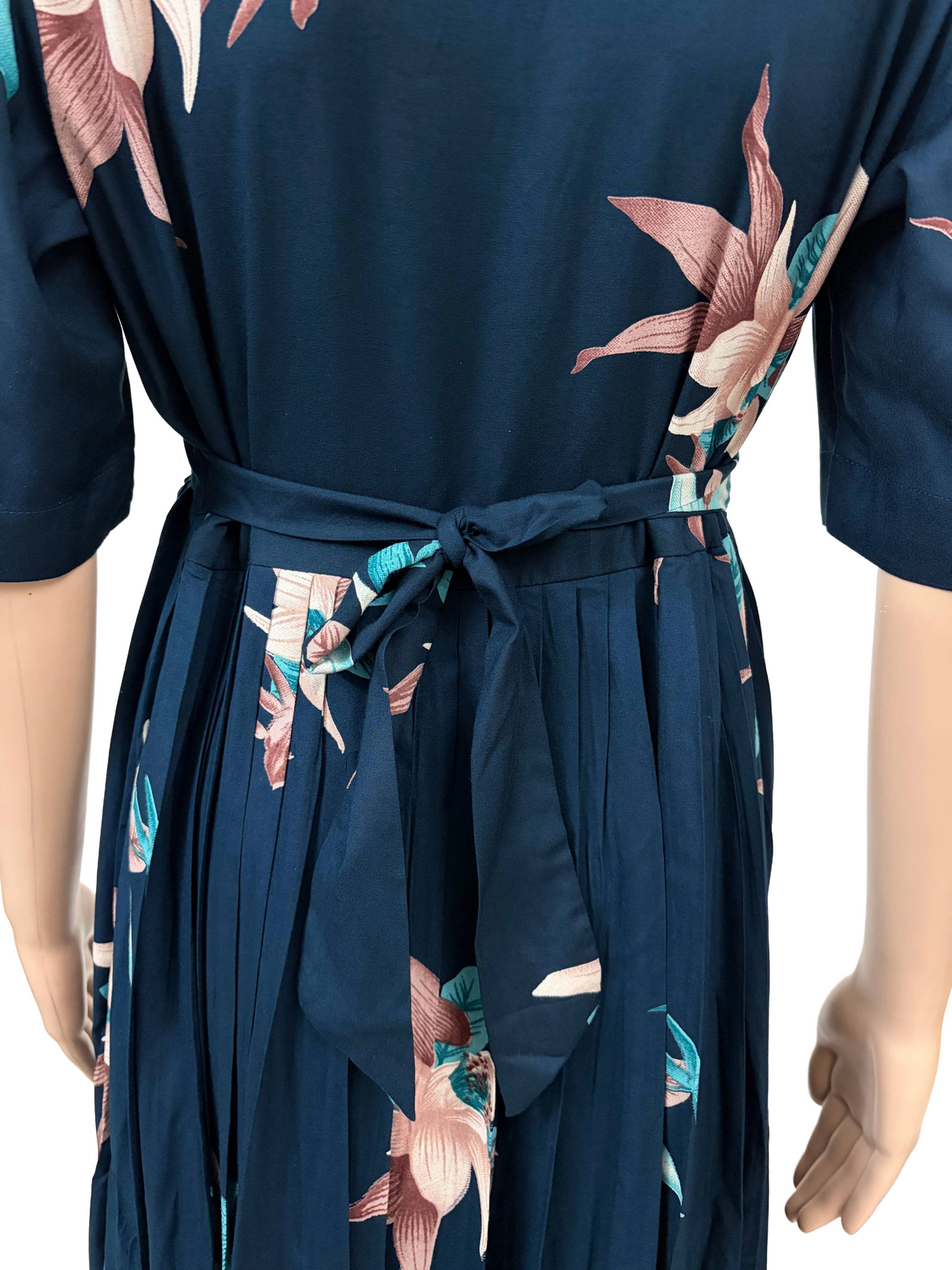 Maxi Frock | Rayon Fabric| Peacock Blue Flower patterns | B4005