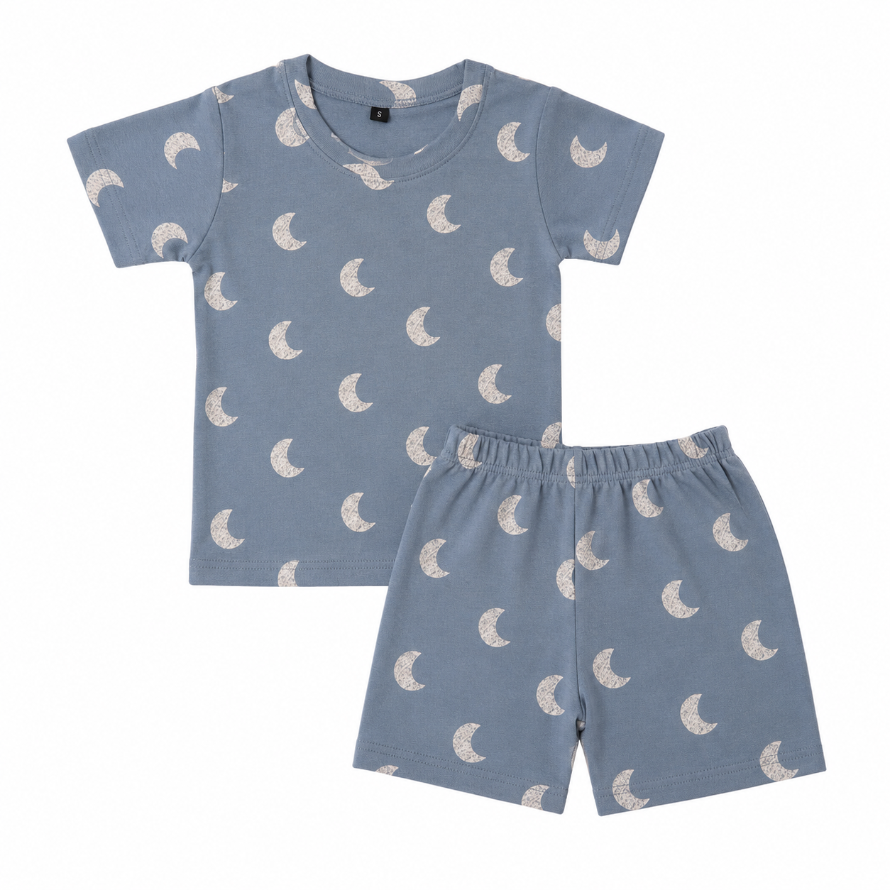 T-shirt with shorts co-ord sets| Interlock Fabric | COORDSET| BSS| Moon print