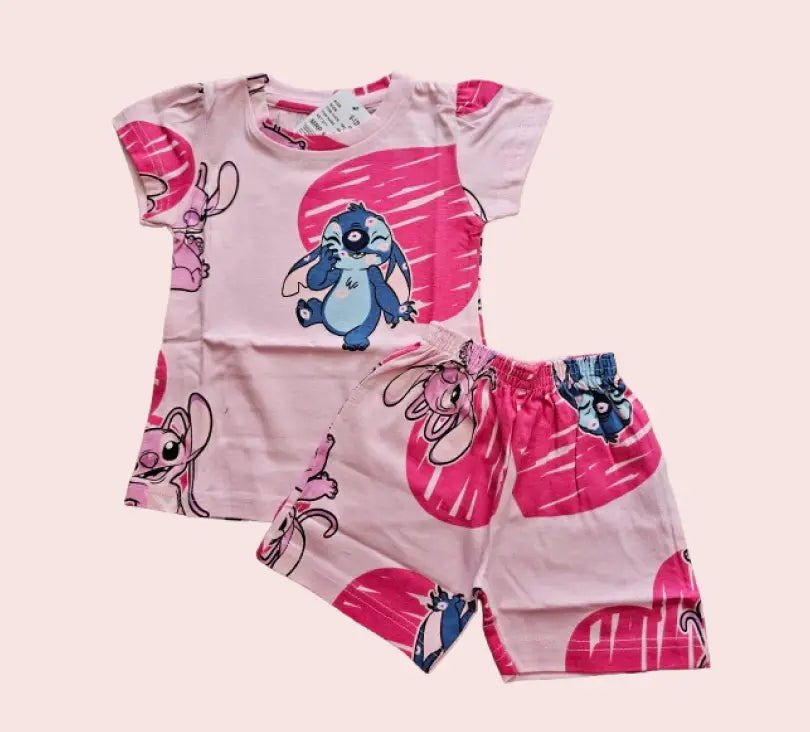 Girls Shorts Set - stitch