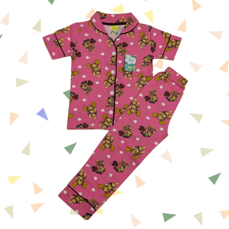 Kids Night Pant Set | Pink paw patrol