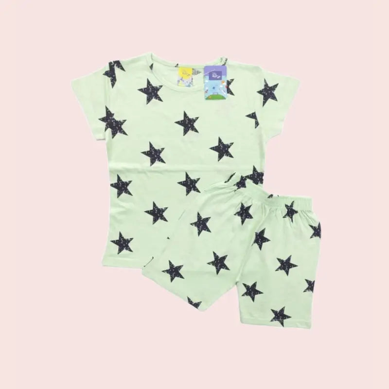 Girls Shorts Set | Stars print