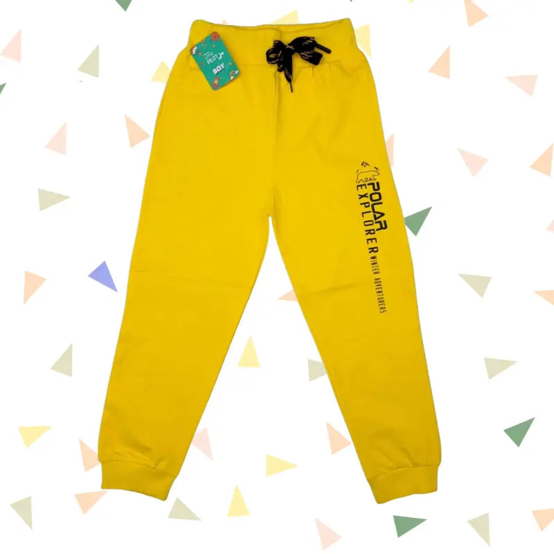 Boys Jogger pants| Yellow polar