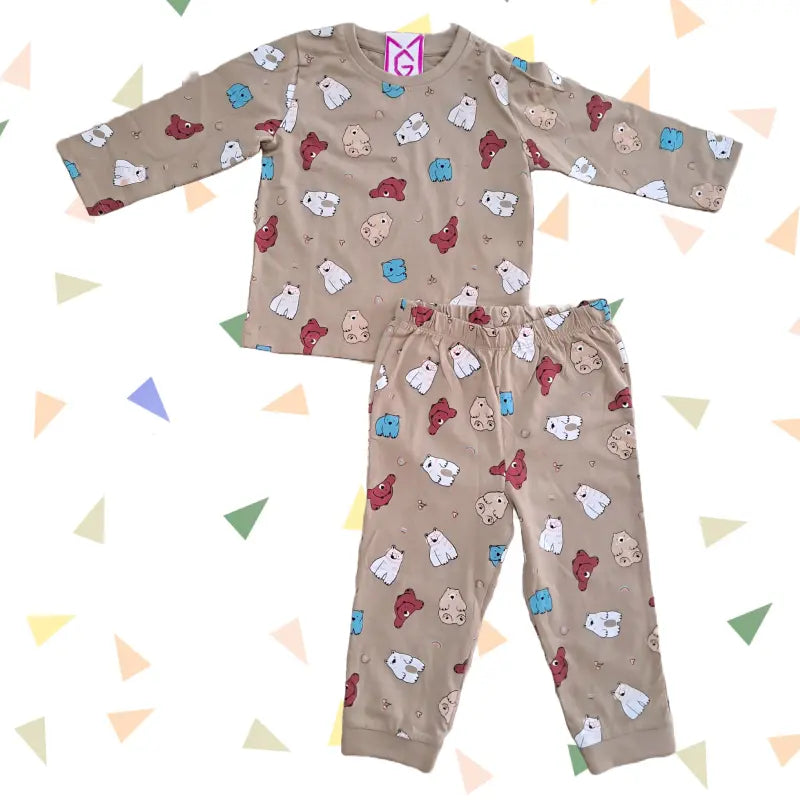 Baby Pant Set | Brown bear coord set