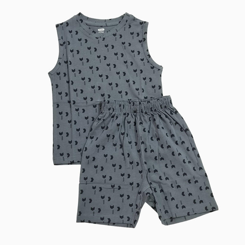 Sleeveless T-shirt with shorts | Co-ord Sets| SLSET | Arrow print