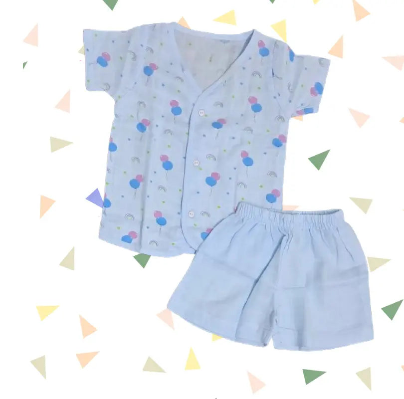 Baby Set - | Muslin Jabla shorts set ( Half sleeve)