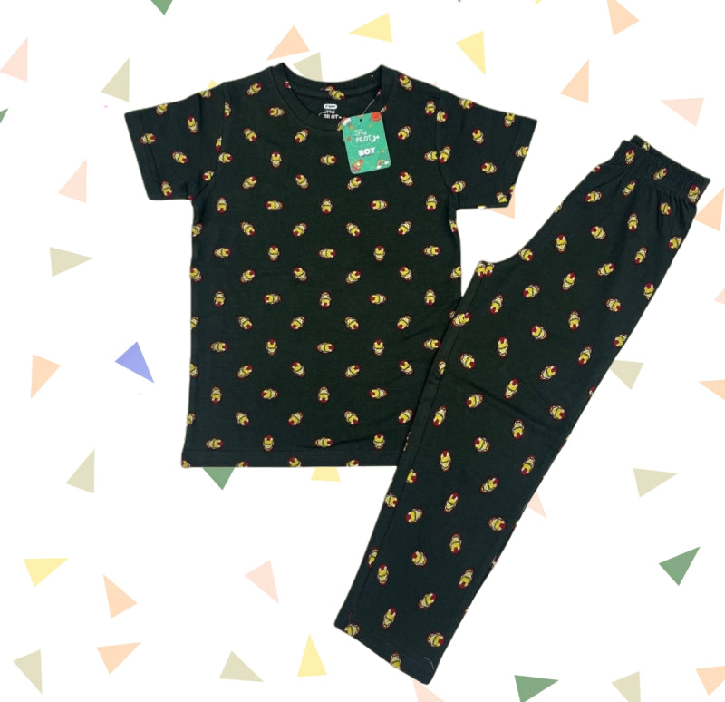 Boy Pant Set | Ironman in Elephant Grey