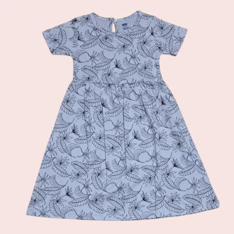 Cotton Frocks | Black line leaf