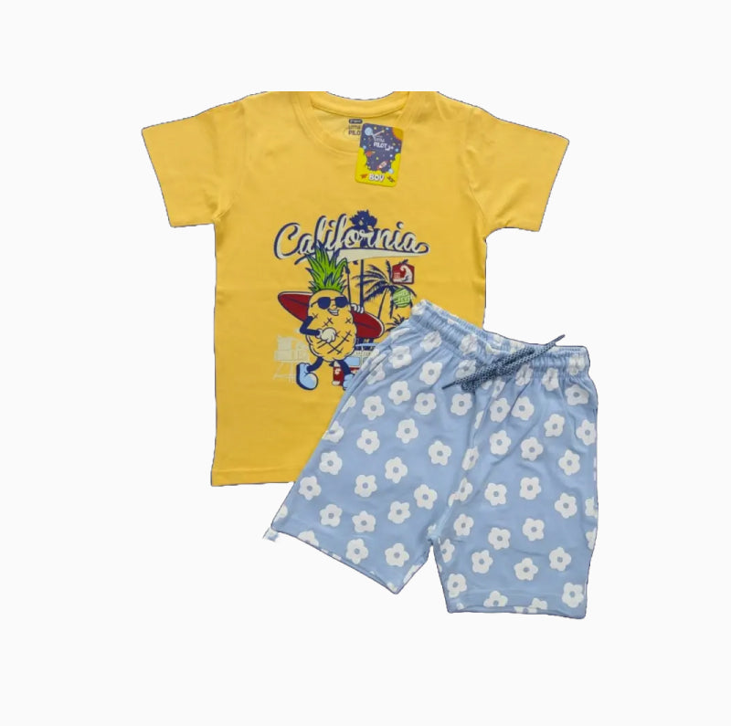 T-shirt with Shorts sets| BSET | California print
