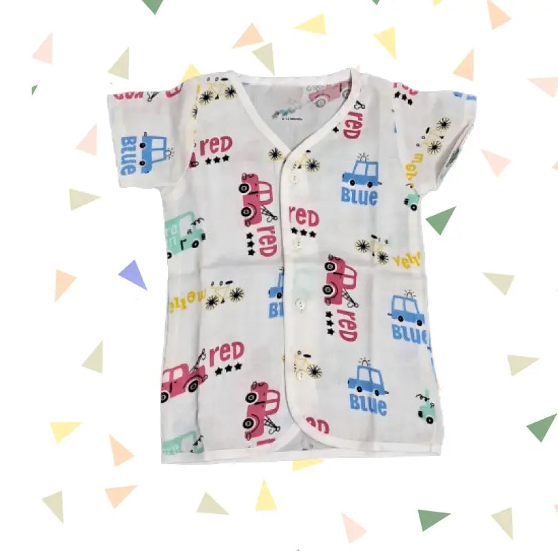 Baby Muslin T-Shirt | Car`s print