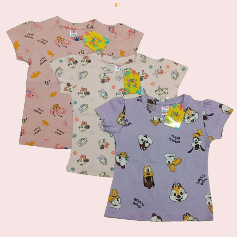 Girls T-Shirt |Pack of 3 | Combo G9