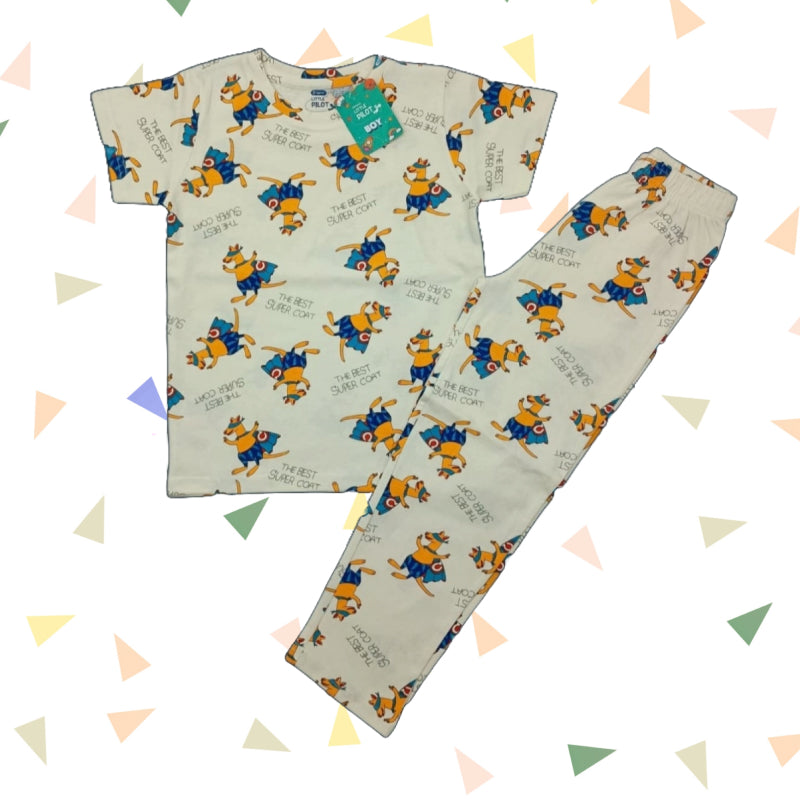 Boy Pant Set | Cream super Coat