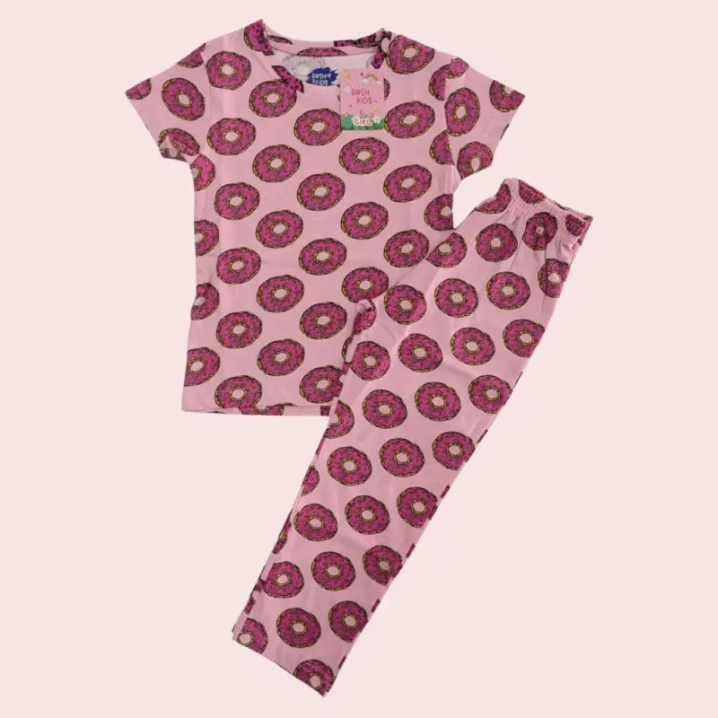 Girls Pant Set | Doughnut print