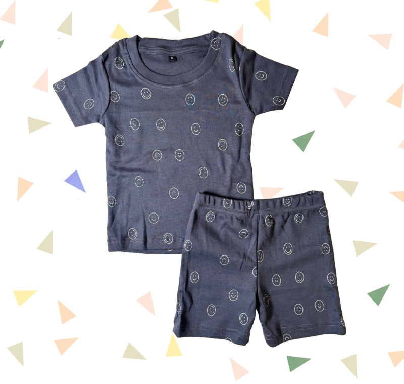 T-shirt with shorts co-ord sets| Interlock Fabric | COORDSET| Smiley print