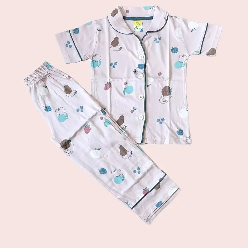 Kids Night Pant Set | Fruits print