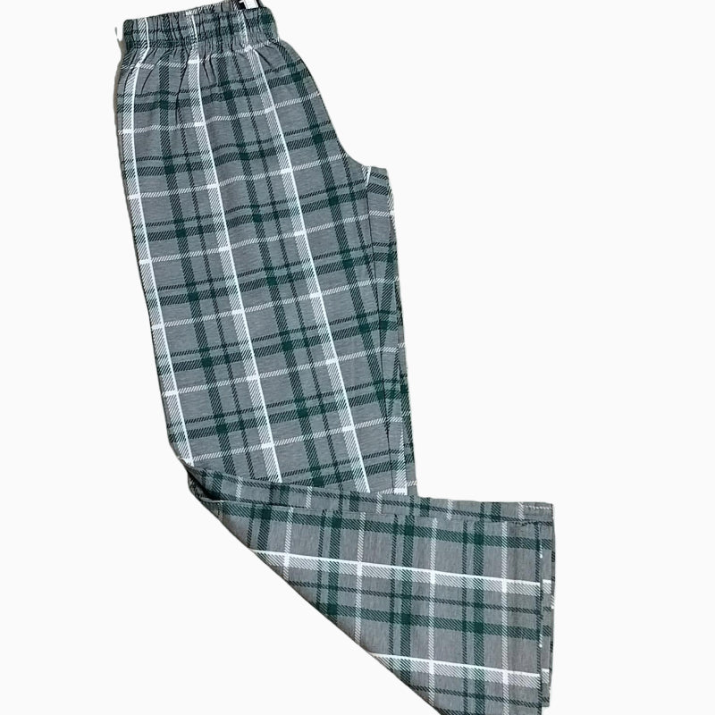 Girls Pants | Grey green checked