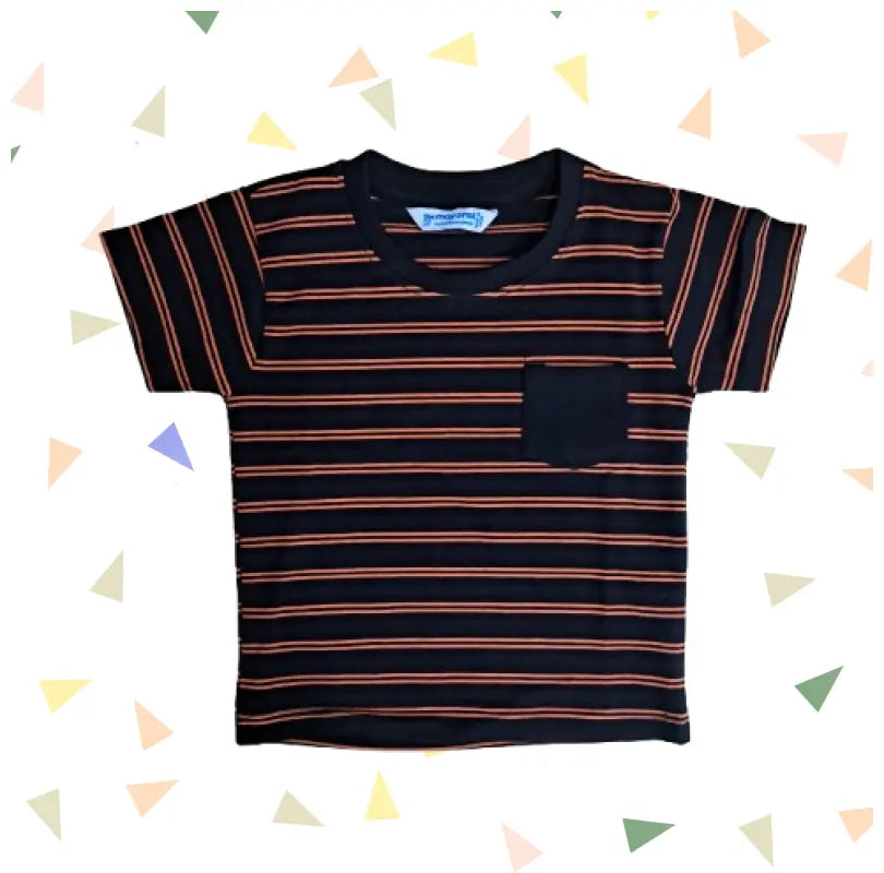 Baby T-Shirt | Horizontal orange stripes