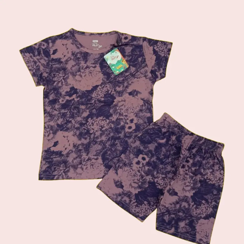 Girls Shorts Set | Light purple