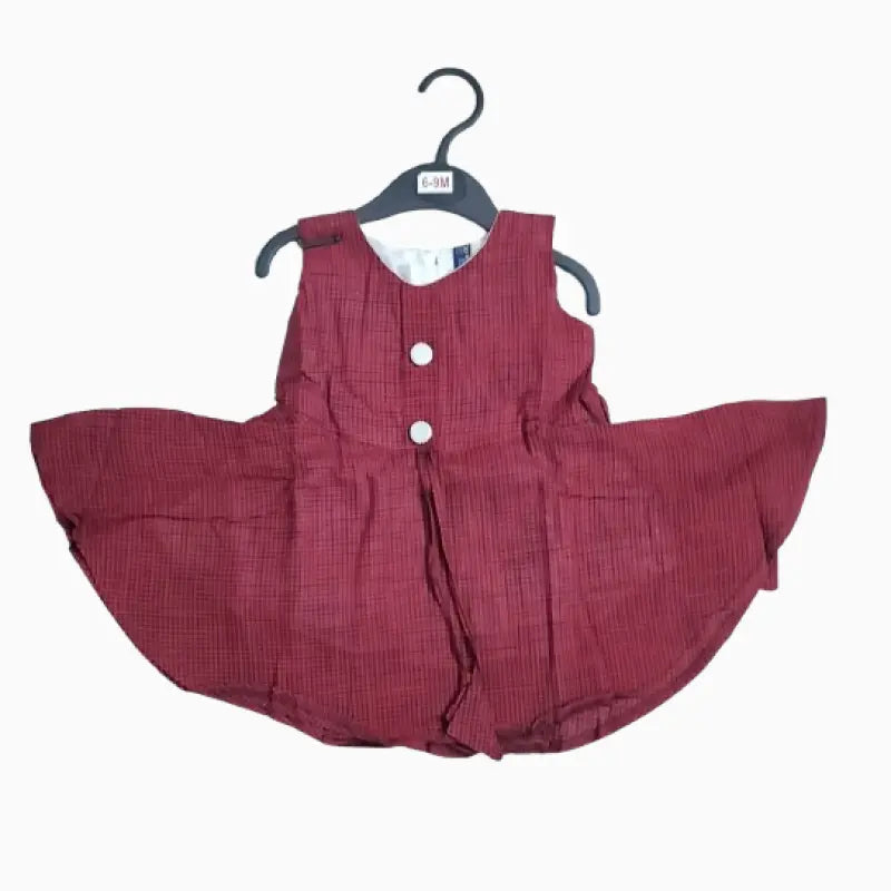 Cotton Frock | With lining Material | Maroon