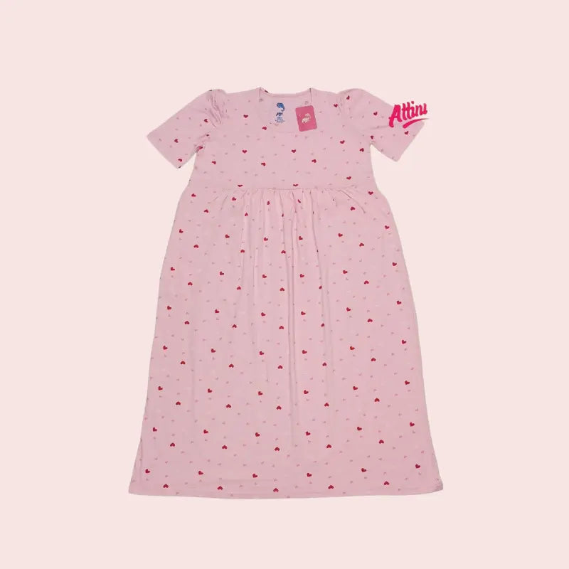 Maxi Frock | Red mini heart print