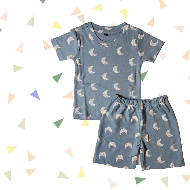 T-shirt with shorts co-ord sets| Interlock Fabric | COORDSET| Moon print