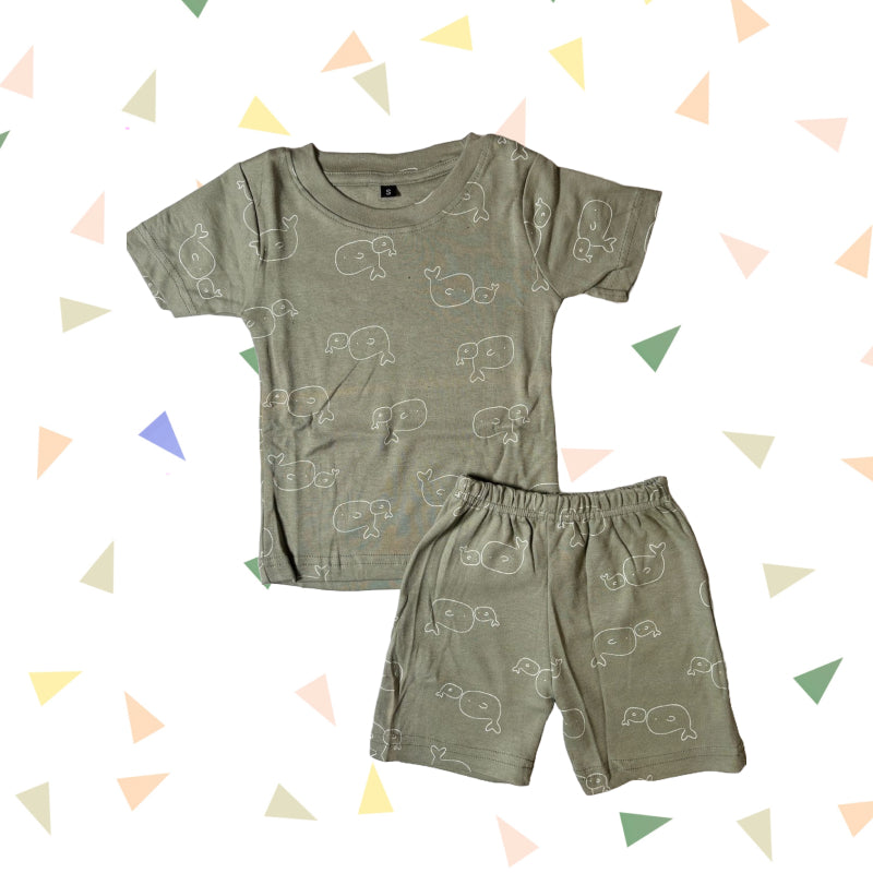 T-shirt with shorts co-ord sets| Interlock Fabric | COORDSET| Dolphin print