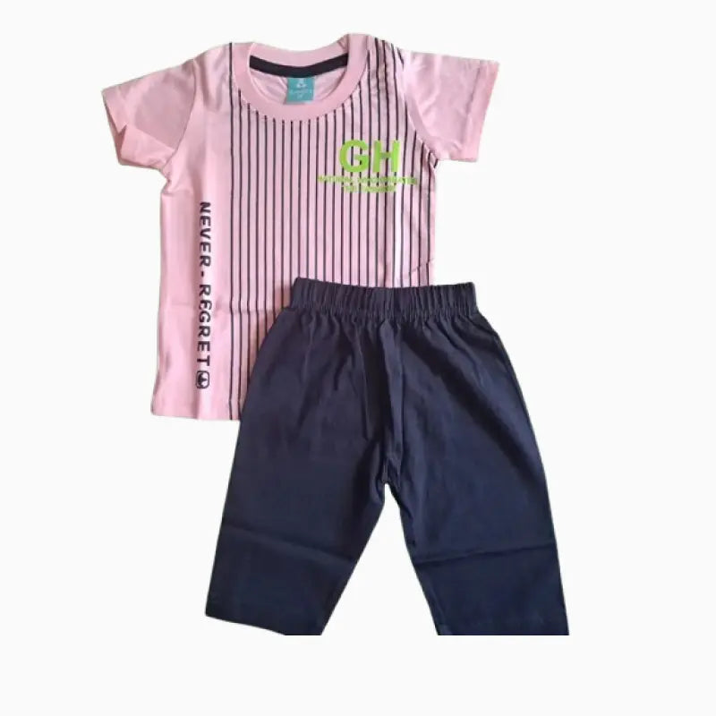 Kids Capri set| Never Regret in Pink