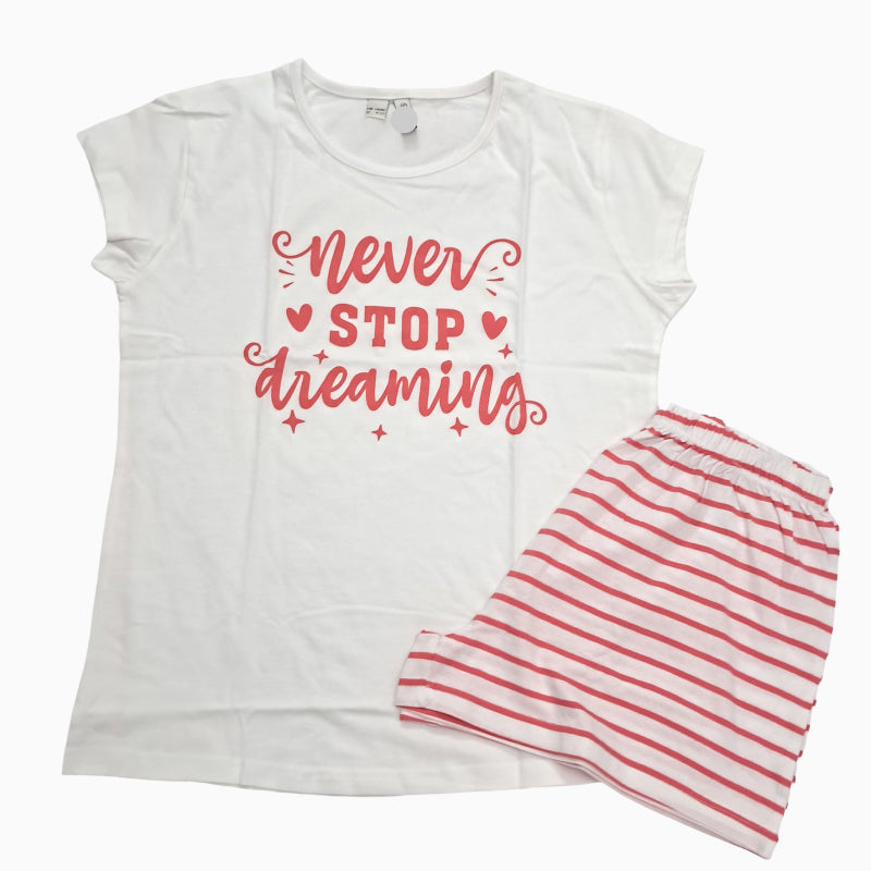 Girls Premium Shorts Set | Never stop dreaming