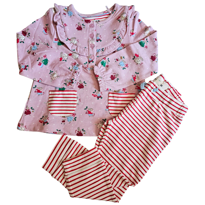 Girls full pant set | Frill work frock with pants