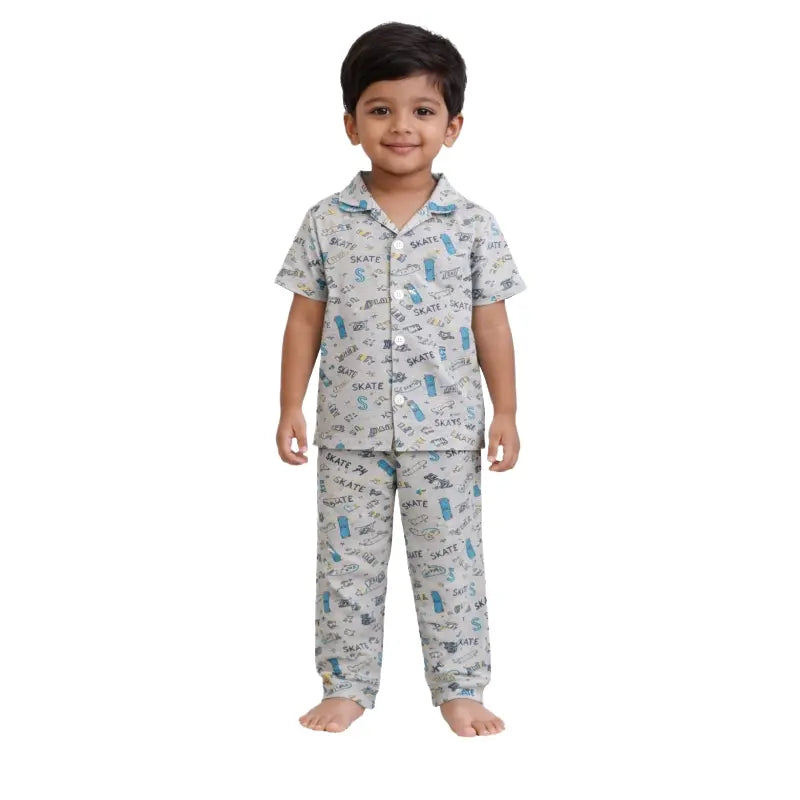 Kids Night Pant Set | skate print