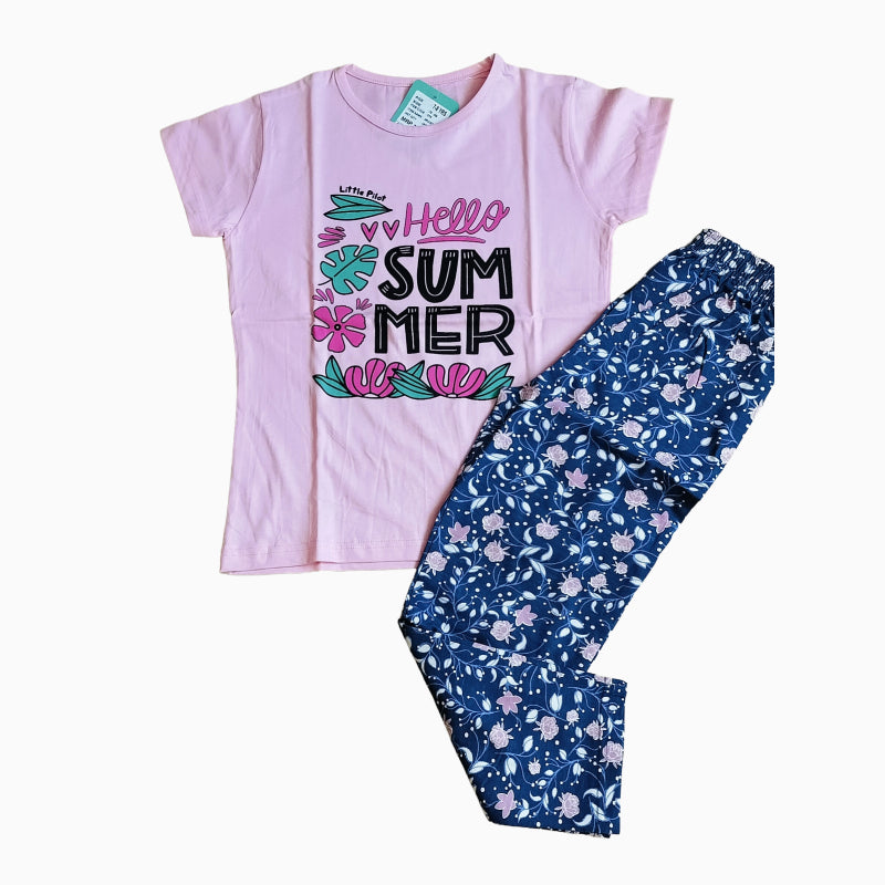 Girls Pant Set | Summer print