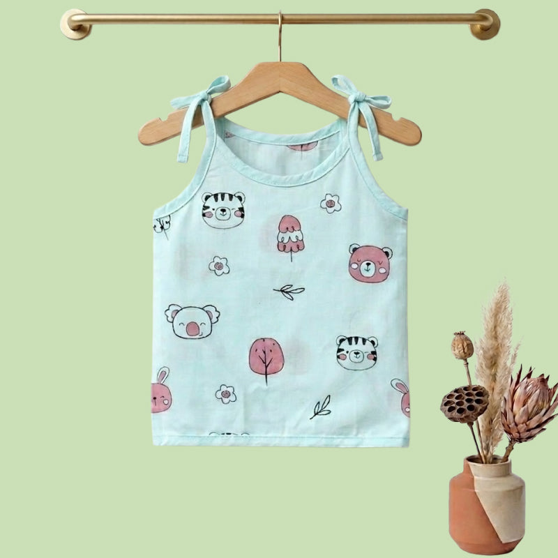 Pure cotton Knot Jabla | Teddy bear print