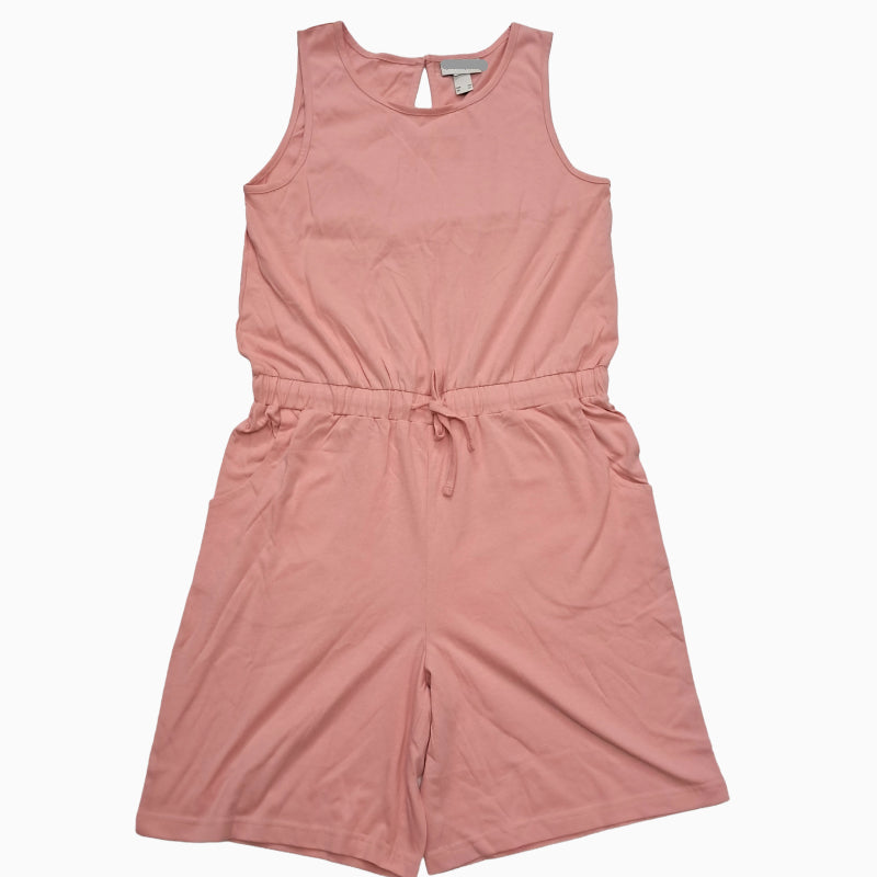 Girls Premium Sleeveless Jumpsuit Set | Light Peach