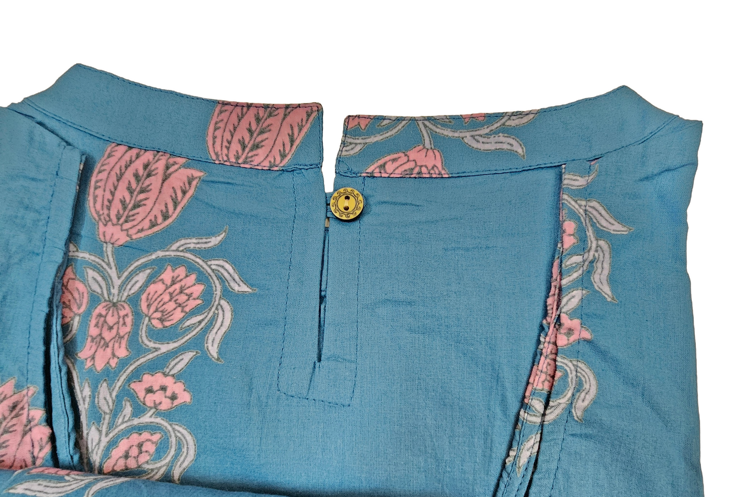 Women Sleeveless Co-Ord kurti with pant(Sleeves inside) | Blue Color| SLK02
