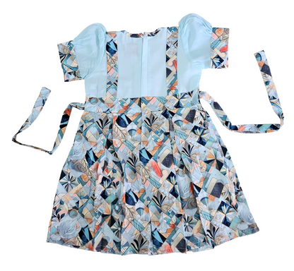 Premium Frocks | Multicolor frock Sky blue