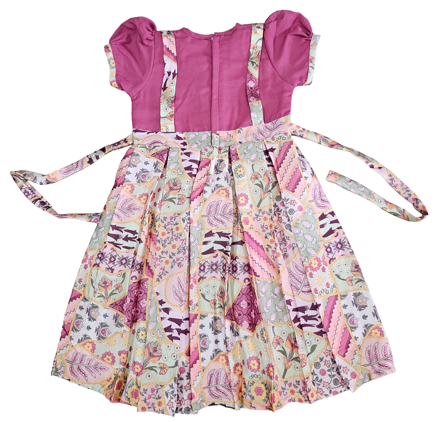 Premium Frocks | Multicolor frock pink