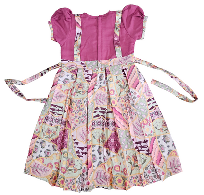 Premium Frocks | Multicolor frock pink